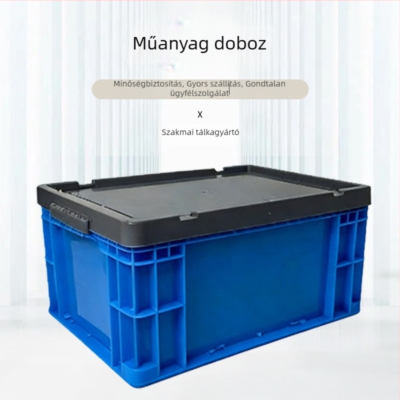 Vastagított műanyag tároló doboz szállításhoz és tároláshoz (HDPE; vízálló; magas szilárdság; terhelhetőség 20–120)