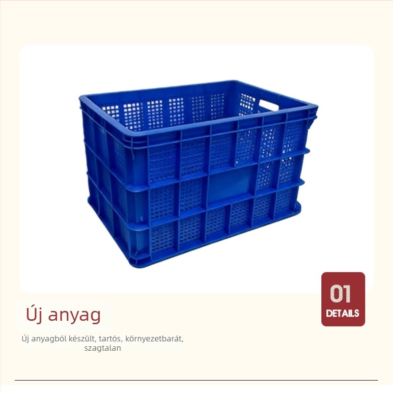 Vastagított műanyag tároló doboz szállításhoz és tároláshoz (HDPE; vízálló; magas szilárdság; terhelhetőség 20–120)