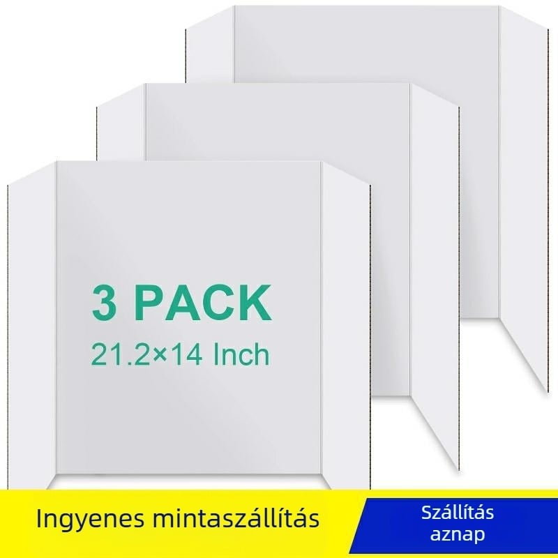 Shengming Háromfoldos poszterlap, fehér, UV-nyomtatott hullámkartonból, 1 db, otthoni iroda