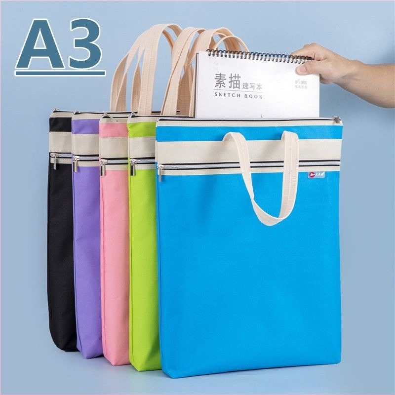 Oxford anyagból készült hordozható kettős rétegű művészeti portfólió táska, logónyomtatás elérhető, testreszabás