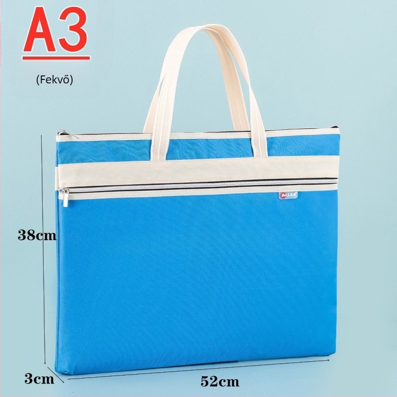 Oxford anyagból készült hordozható kettős rétegű művészeti portfólió táska, logónyomtatás elérhető, testreszabás