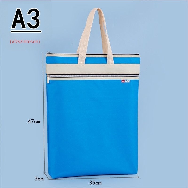 Oxford anyagból készült hordozható kettős rétegű művészeti portfólió táska, logónyomtatás elérhető, testreszabás