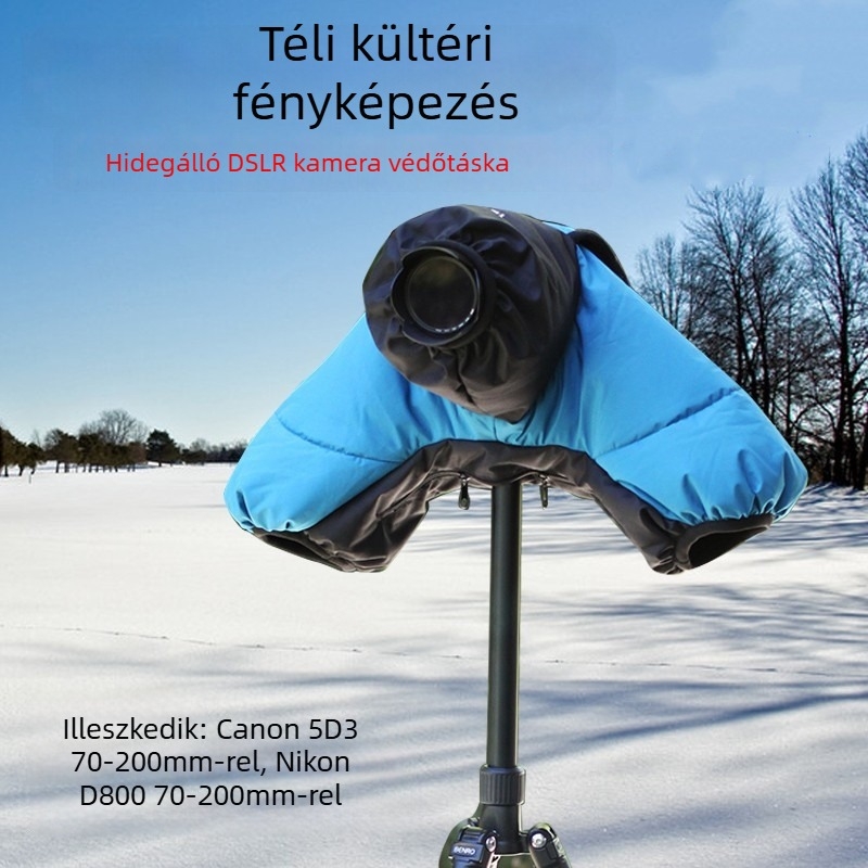 AYXSEE Külső meleg védőhuzat DSLR és mirrorless kamerákhoz, 720 g, Származás: Kína, téli hideg elleni védelem üreges gyapjú bélésével, licencelt magáncímke