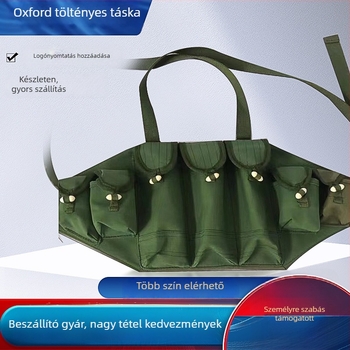 Kültéri egyszemélyes magazintáska – Oxford anyag, vízálló, kopásálló, bővíthető, vászon bélés