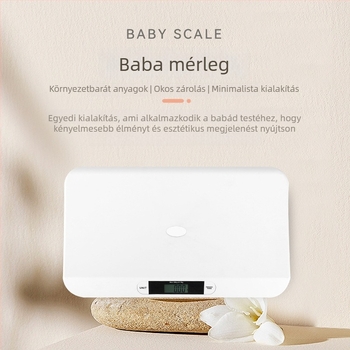 Új kompakt babamérleg háztartási használatra, multifunkcionális, egy gombnyomásos nullázás, pontos testsúly- és testzsír-mérés