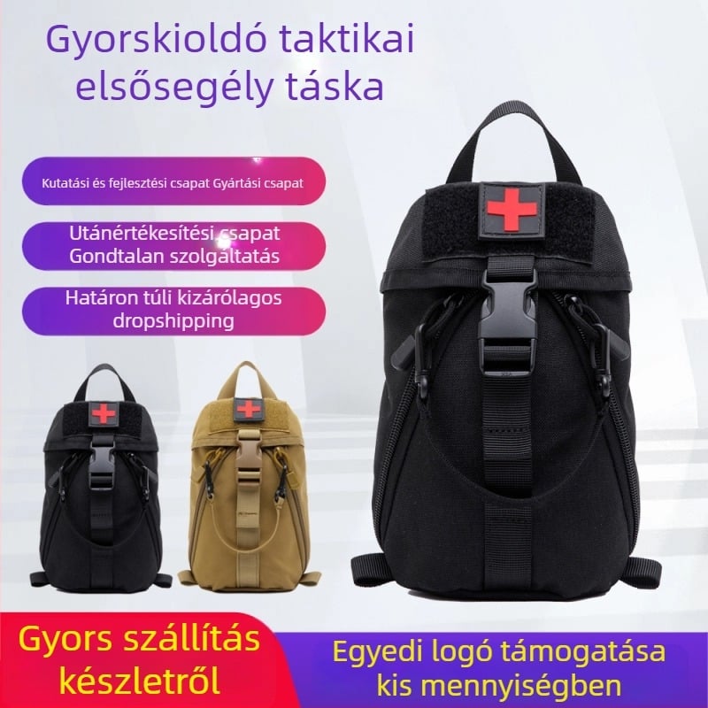 Molle taktikai orvosi készlet – gyors szétszerelés, vízálló, nylon anyag