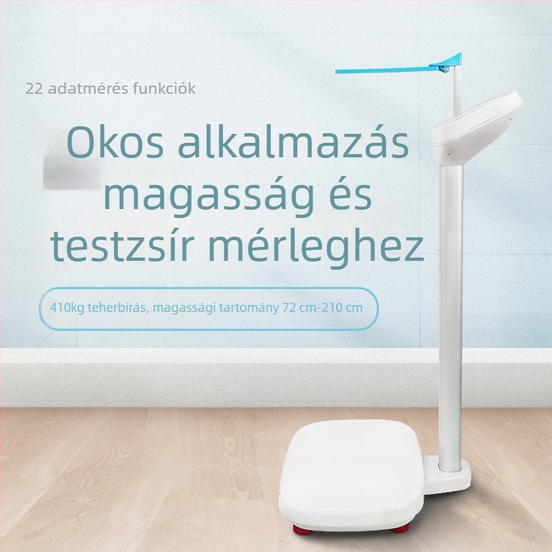 Testmagasság- és testsúlymérleg testzsír-méréssel — digitális elektronikus mérleg felnőtteknek, gyermekeknek és diákoknak, otthoni használatra