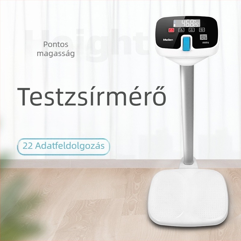 Testmagasság- és testsúlymérleg testzsír-méréssel — digitális elektronikus mérleg felnőtteknek, gyermekeknek és diákoknak, otthoni használatra