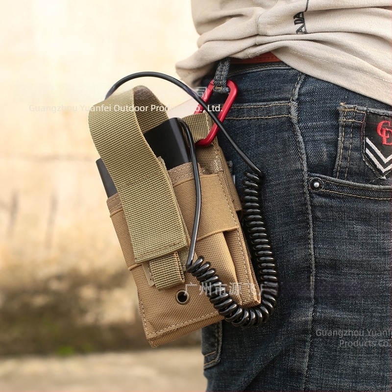EDC Többcélú taktikai telefon táska MOLLE-ral, Power Bank zseb, Uniszex, kültéri kamuflázs dizájn