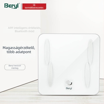 Beryl okos Bluetooth testzsírszint mérő – Otthoni, pontos digitális testsúlymérő a testsúly és testzsír mérésére