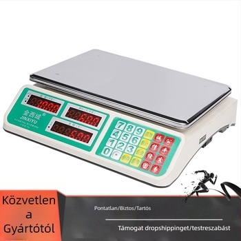 Árjelző elektronikus mérleg – kompakt, modell 528, mérési tartomány 20g–30kg, elektronikus mérés, táplálás: AC vagy lítium elem / száraz elem