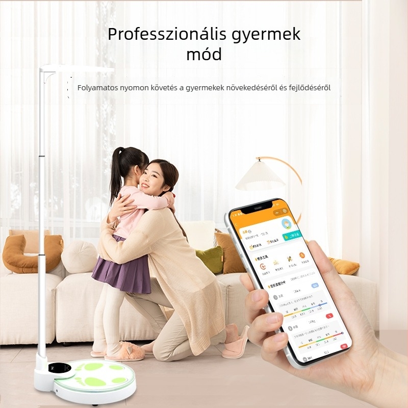 Gyerekeknek szóló testsúlymérleg, 200 kg kapacitás, hálózatról működik, magáncímkés kompatibilitás