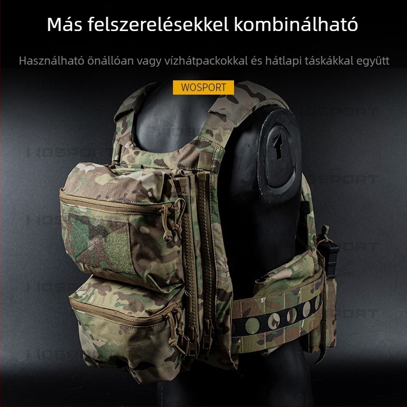 Wosport kültéri többfunkciós, levehető hátizsák V5 PC hátsó panellel, valódi nylon anyag, uniszex, 2022 nyár, szabadtéri sportokra, katonai kamufláž stílusú