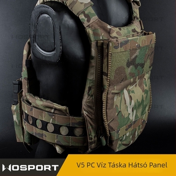 Wosport hátpanel vízcsomaghoz – Nagy kapacitás, Kétoldalas cipzár, Kamuflált nylon, Uniszex, 2022 nyár