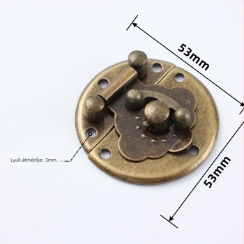 Vintage poggyászcsat vasból, Tonglang Square márka, új kínai stílusú, antik felület, alkalmas fára való dobozokra, kézműves tárgyakra és bútorokra