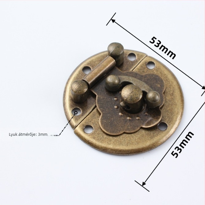 Vintage poggyászcsat vasból, Tonglang Square márka, új kínai stílusú, antik felület, alkalmas fára való dobozokra, kézműves tárgyakra és bútorokra