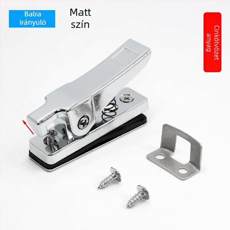 Monledge Kampózár – Frameless Glass Snap Lock, cink ötvözet, csúszó ablakokhoz, modern dizájn