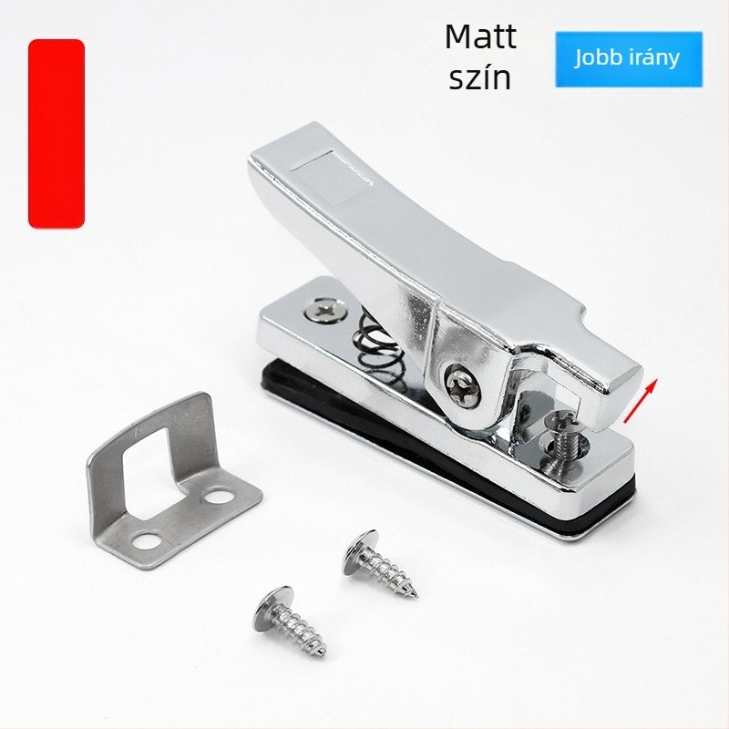 Monledge Kampózár – Frameless Glass Snap Lock, cink ötvözet, csúszó ablakokhoz, modern dizájn