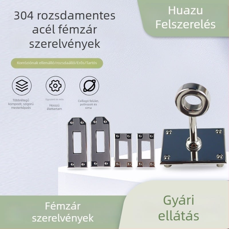 Kelly Bag Lock, ötféltételes készlet rozsdamentes acélból, négyszögletes tekerőzár a táskákhoz