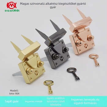 Gombos zár ékszerdobozokhoz és szivar-dobozokhoz — cinkötvözet, elasztikus csippzár, alkalmas ékszer- és ajándékdobozokhoz, kozmetikai és bőrápolási dobozokhoz, két beépítési opcióval