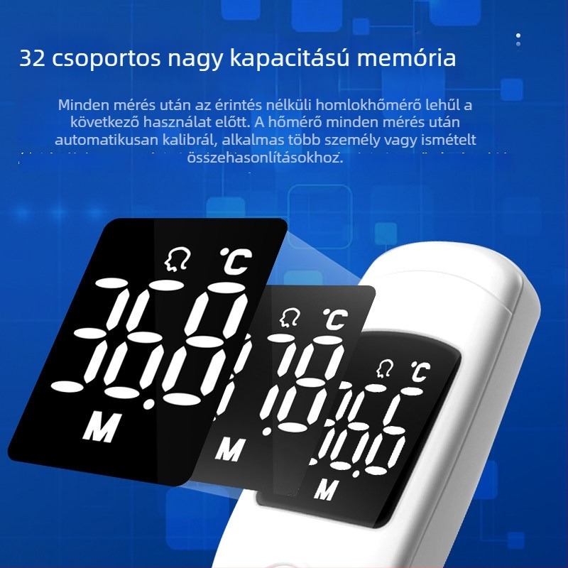 Érintés nélküli infravörös homlokhőmérő gyermekek és felnőttek számára, otthoni használatra, pontos hőmérséklet-mérés