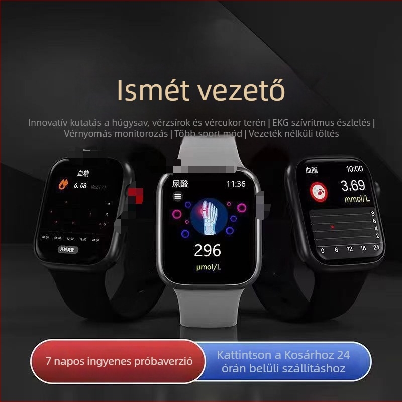 M9 okosóra: szívritmus, vérnyomás és vér oxigén monitorozás, vízálló, Android-kompatibil