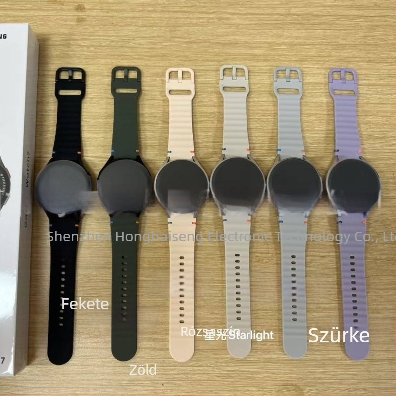 Watch7 kör alakú okosóra Bluetooth hívások, pulzusfigyelés, vérnyomásmérés, vér oxigénszintje, 7–14 napos üzemidő
