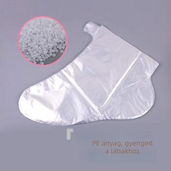 Egyszer használatos, átlátszó műanyag lábfedő lábfürdőhöz és terápiához, vízálló; Anyag: műanyag; Mintázat: átlátszó; Szavatosság: 2 év; Alkalmazható: univerzális