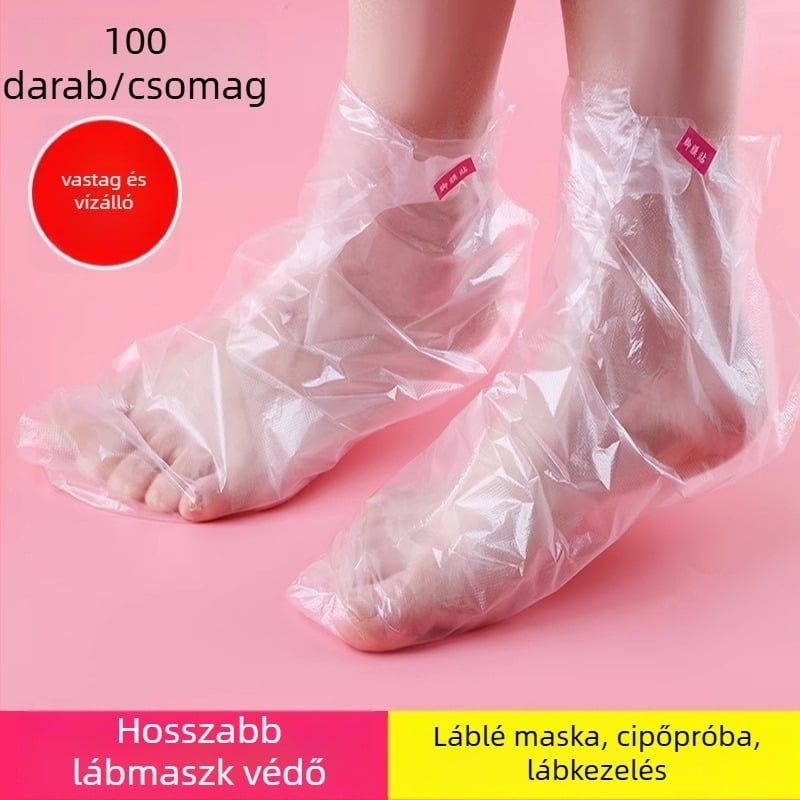 Egyszer használatos, átlátszó műanyag lábfedő lábfürdőhöz és terápiához, vízálló; Anyag: műanyag; Mintázat: átlátszó; Szavatosság: 2 év; Alkalmazható: univerzális