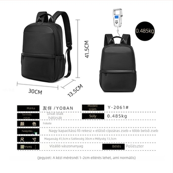 Férfi városi hátizsák poliészterből, lélegző, vízálló, kopásálló, 20–35L, ergonómikus terheléscsökkentés, utazáshoz és üzleti utakhoz