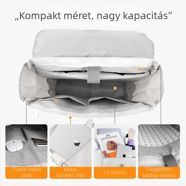 APIRILY Kisméretû hátizsák koreai stílusban lányoknak, divatos egyvállas laptop hátizsák, hétköznapi iskolai használatra
