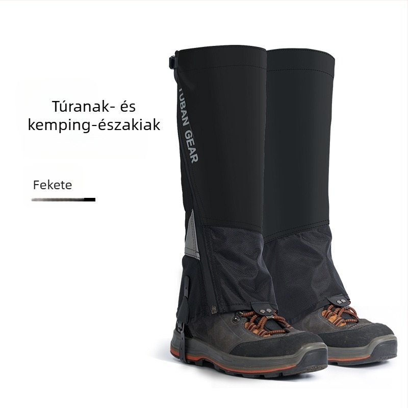 Túrázásra és hegymászatra alkalmas cipővédő; vízálló, hóálló, sár- és homokálló; kopás- és szakadásálló; uniszex