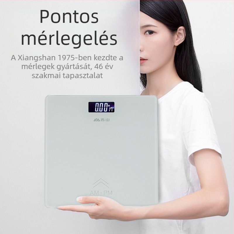 Testtömeg-mérleg – otthoni precíz elektronikus mérleg, intelligens egészségmérleg kollégiumi használatra, teherbírás 150 kg, lépésköz 0,2 kg