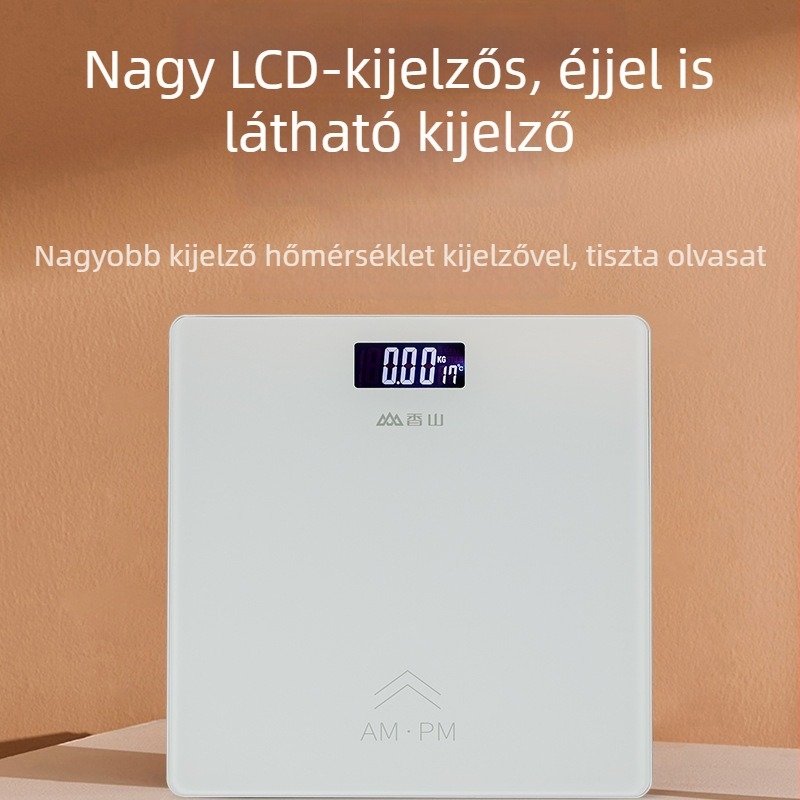 Testtömeg-mérleg – otthoni precíz elektronikus mérleg, intelligens egészségmérleg kollégiumi használatra, teherbírás 150 kg, lépésköz 0,2 kg