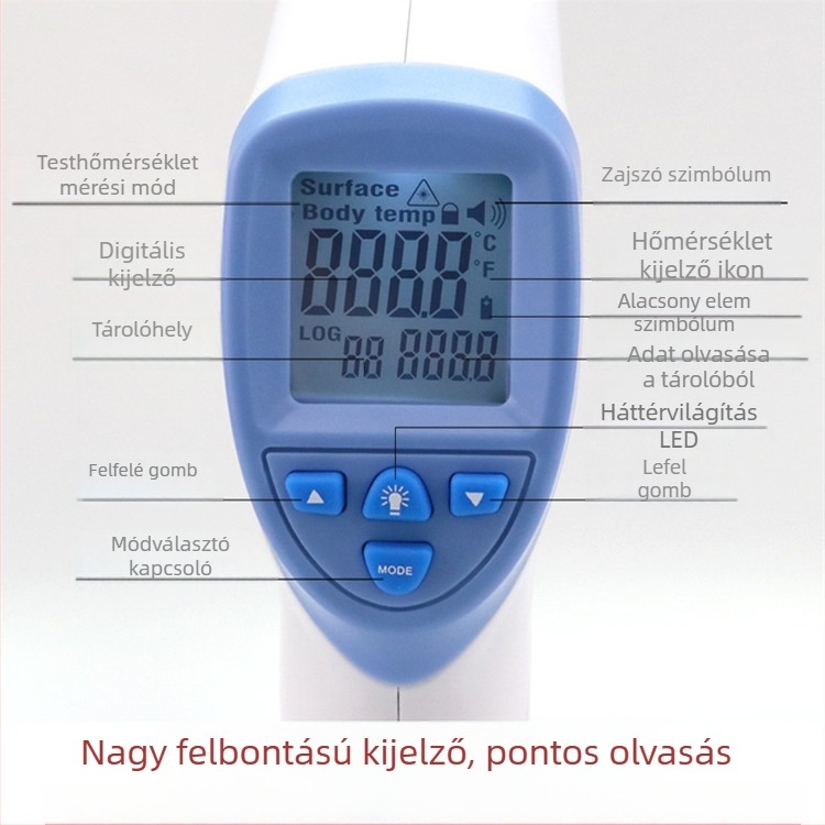 Állatorvosi hőmérsékletmérő pisztoly sertéseknek, szarvasmarháknak és juhoknak – Farm agriculture márka; alkalmazható állattenyésztésben és tenyésztésben