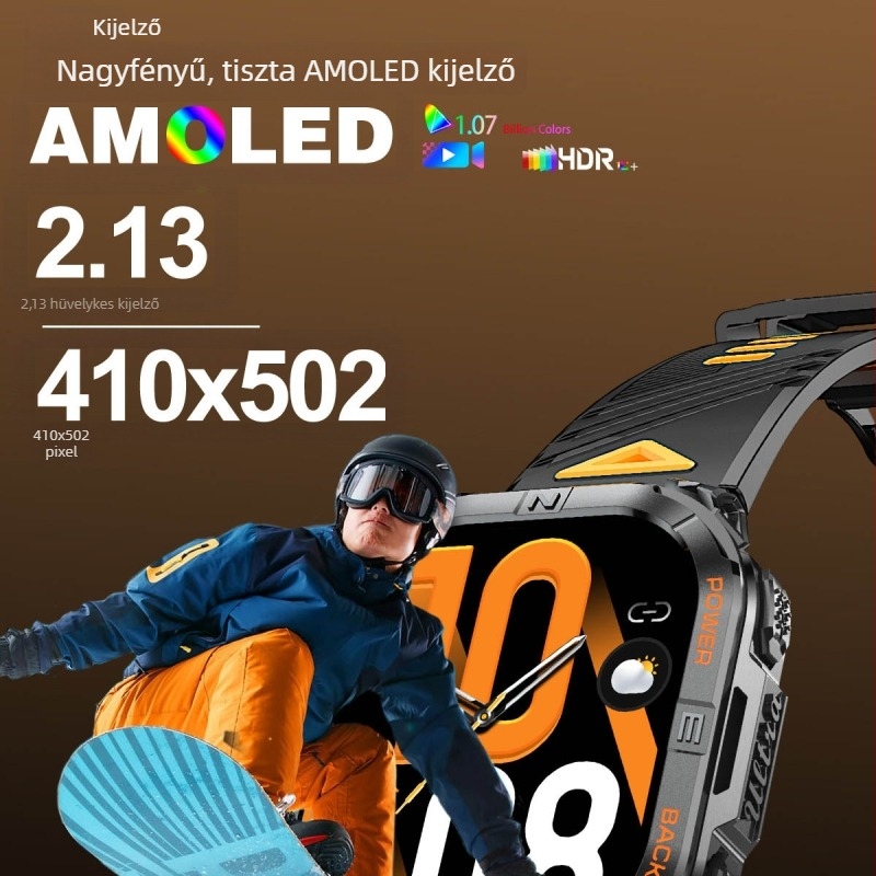 K72 okosóra AMOLED kijelzővel, Bluetooth-hívásokkal, GPS-szel, pulzus- és vér oxigén-szint monitorozása.