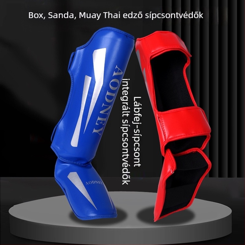 Muay Thai lábvédő integrált lábszár- és bokavédelemmel, Sanda és Taekwondo számára