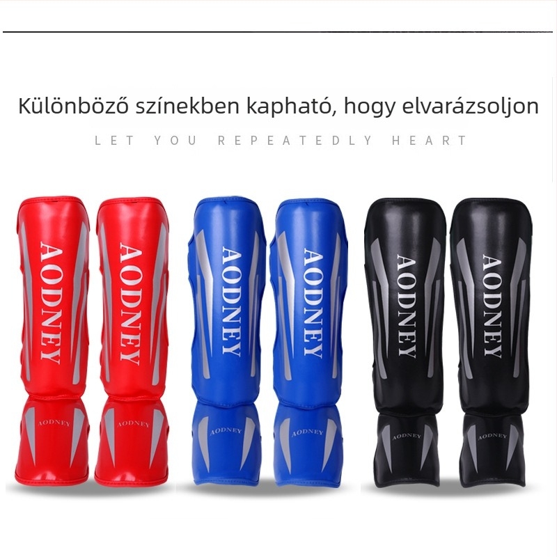 Muay Thai lábvédő integrált lábszár- és bokavédelemmel, Sanda és Taekwondo számára