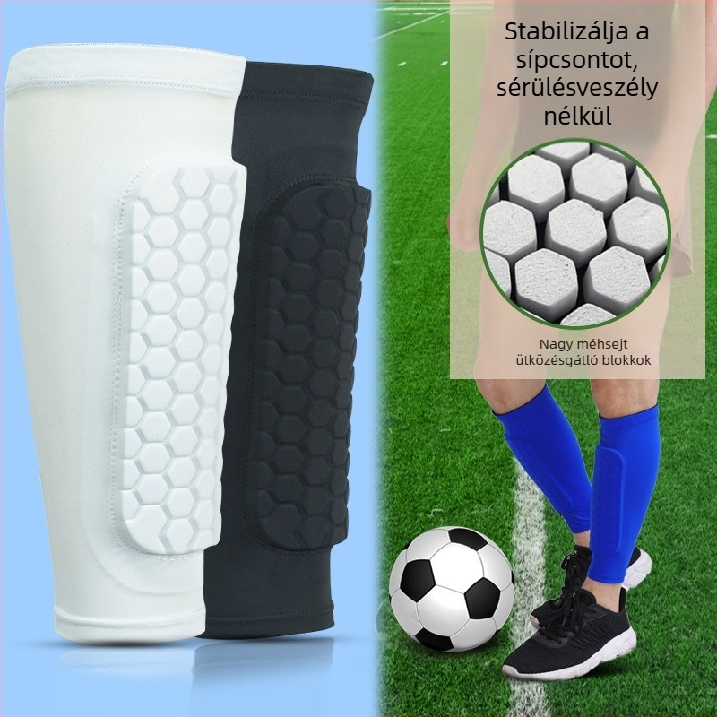 Sípcsontvédő lábszárvédő méhsejt szerkezetű protektor futballhoz és maratonfutáshoz