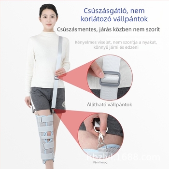 Légáteresztő térdízületi rögzítő ortézis posztoperatív rehabilitációhoz – támogatja a szalagokat és a meniszkuszt, poliészter rost, felnőttek, futball, Xiao ze kang