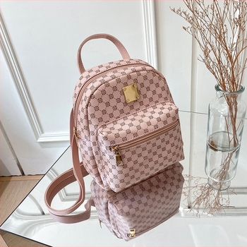 Hátizsák, kapacitás 20-35L, PU anyag, vízálló és kopásálló, geometriai mintázat, kompatibil 25 cm-es laptophoz