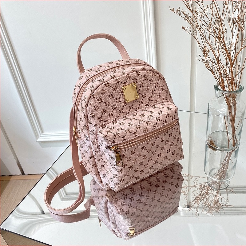 Hátizsák, kapacitás 20-35L, PU anyag, vízálló és kopásálló, geometriai mintázat, kompatibil 25 cm-es laptophoz