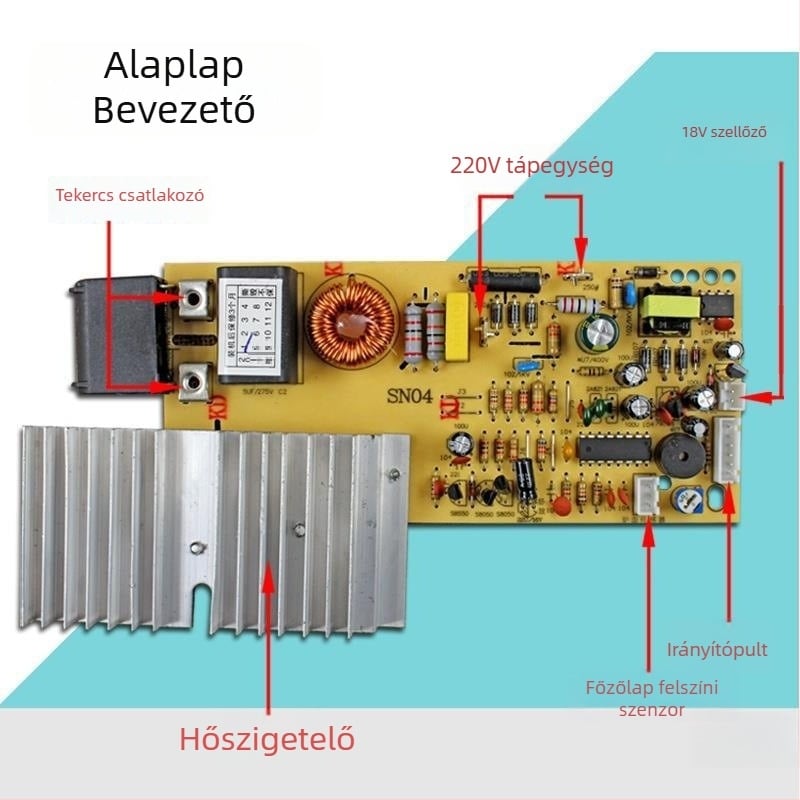 Indukciós főzőlap alaplap, univerzális áramkörlap, módosító tábla, javító alkatrészek