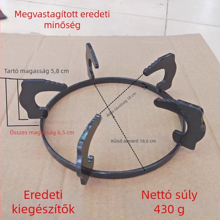 Beépített gáztűzhely tartó csúszásmentes tejfazék tartóval