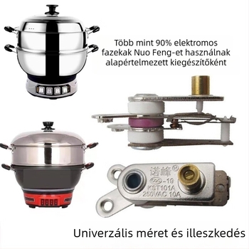 Elektromos wok termosztát háromszög kapcsolóval, 10A univerzális hőmérséklet-szabályozó