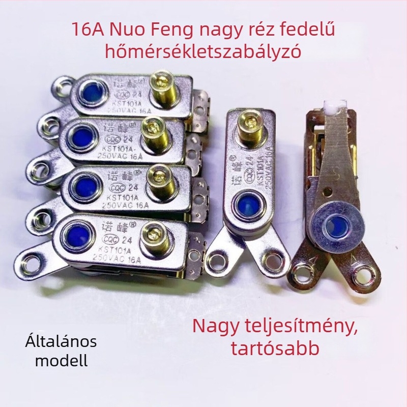 Elektromos wok termosztát háromszög kapcsolóval, 10A univerzális hőmérséklet-szabályozó