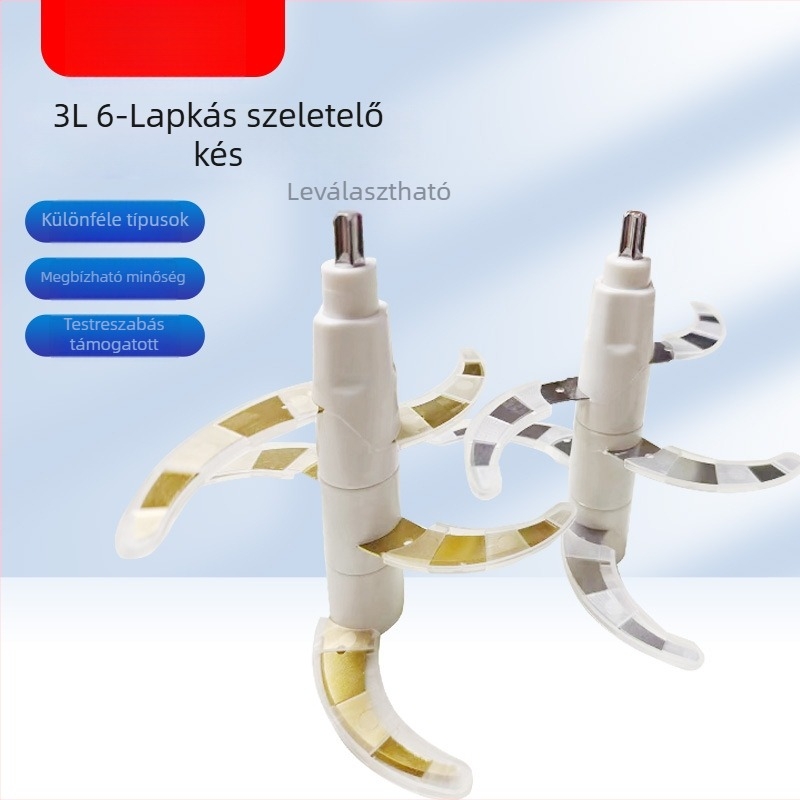Húsdaráló penge kiegészítő, 3 literes 6 pengés vágófej, rozsdamentes, levehető pengetartó