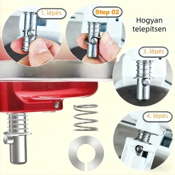 Keverőgépkészlet – 4 darab rozsdamentes acél rugós tömítés a KitchenAid Ka-4.8l-hez