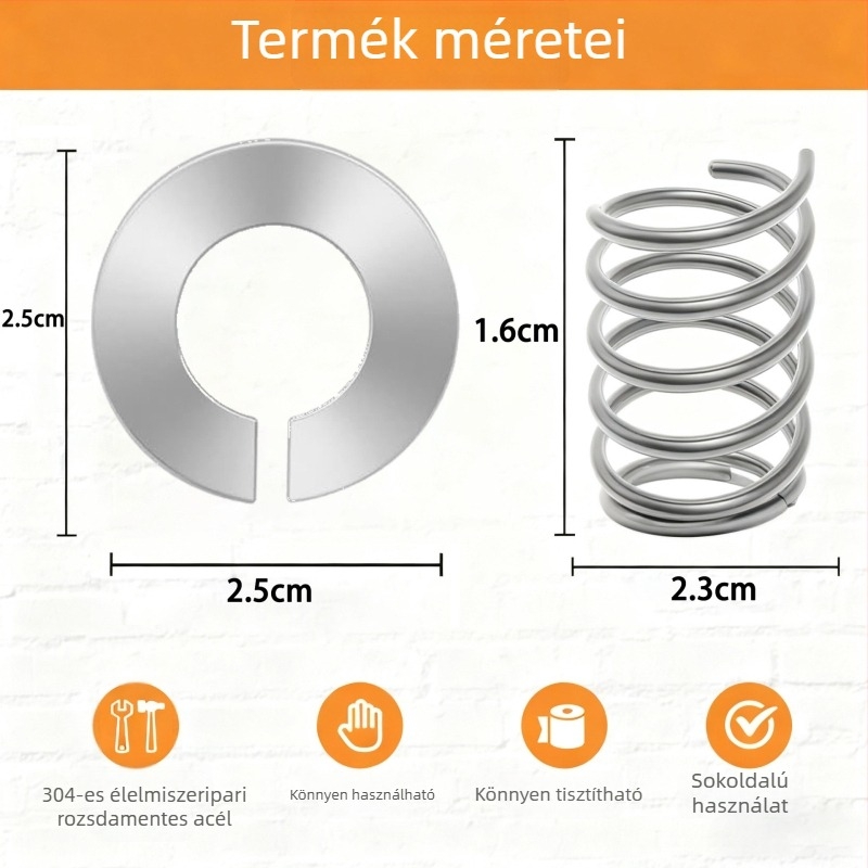 Keverőgépkészlet – 4 darab rozsdamentes acél rugós tömítés a KitchenAid Ka-4.8l-hez