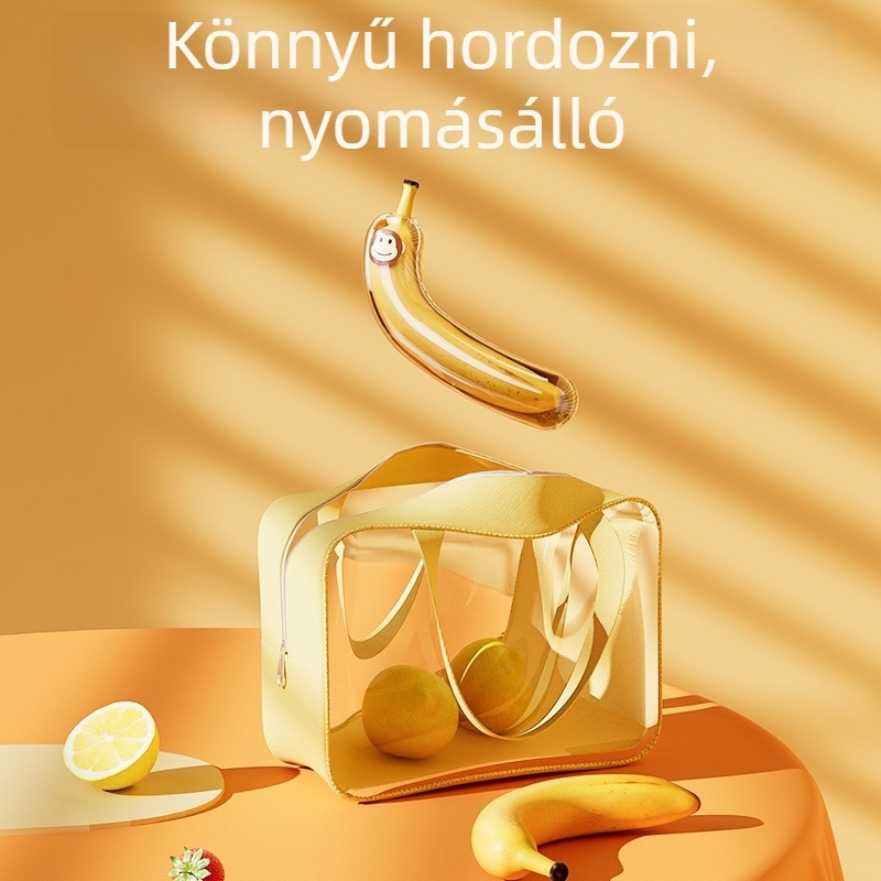 Banán tároló doboz – műanyag, 100% új anyag, fedővel, aranyos rajzfilmszerű dizájn
